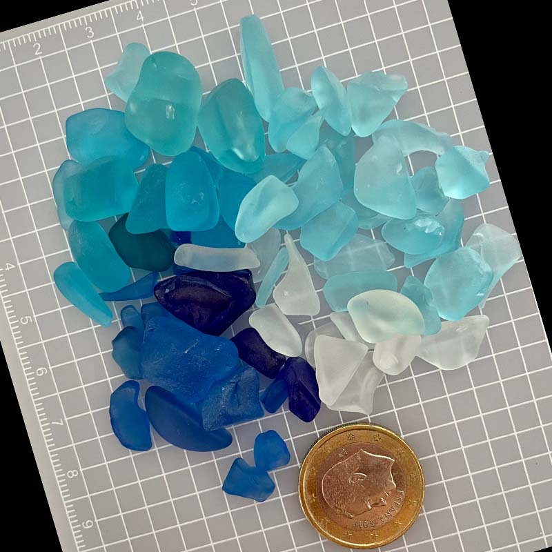 Tumbled Glass Sky Blue Pieces in Bulk - Love Sea Glass