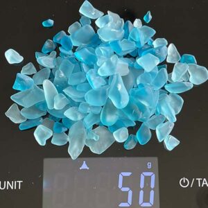 Beach Glass - Large Tumbled Rough Blue, Green & White Assorted - (approx. 1  Kilogram/2.2 lbs. .5-1.75 inches)