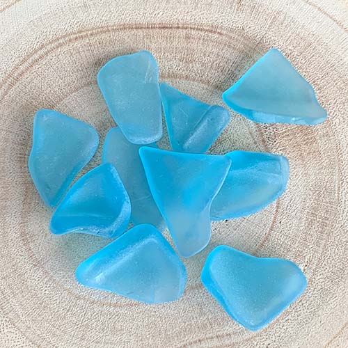 Tumbled Glass Sky Blue Pieces in Bulk - Love Sea Glass