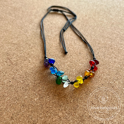 A Rainbow of Color Sea Glass Artisan Bracelet